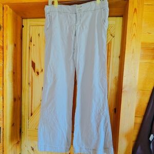 Abercrombie & Fitch Light Gray Women's Flared Chinos